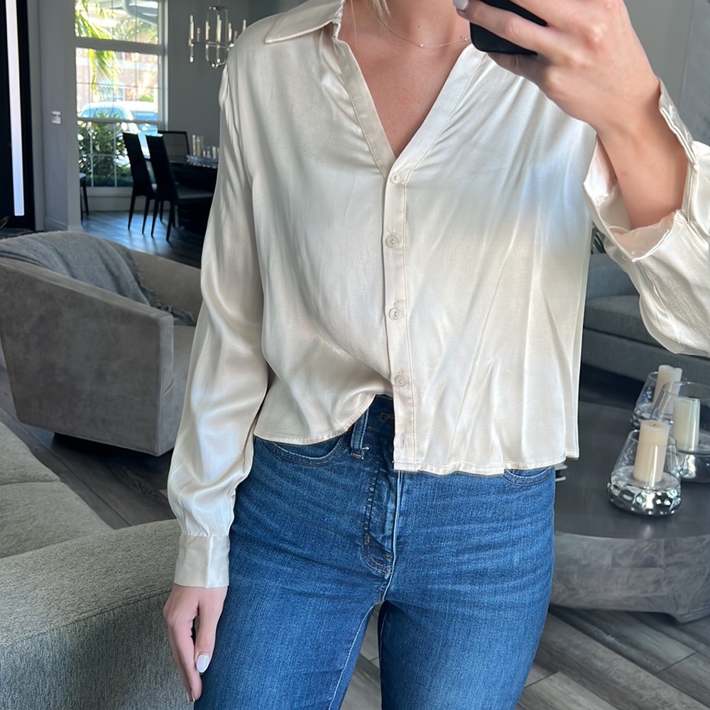 Aldina Open Back Button Down Top - image 2